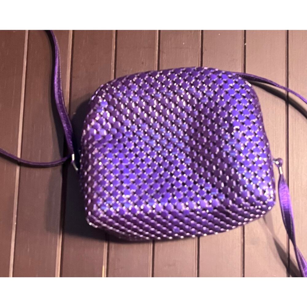 Purple Metal Mesh Whiting and Davis Purse